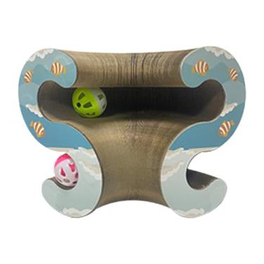 Imagem de Rrlihjgu Arranhador Para Gatos | Poste Para Gatos | Brinquedo Interativo Com Várias Funções Para Gatinhos | Brinquedo Para Afiar Unhas Em Casa Para Sofá Chão Interior Divertido