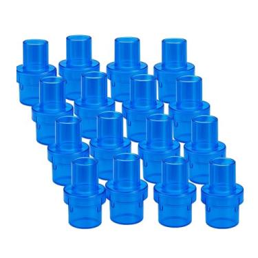 Imagem de Pacote com 100 válvulas de treinamento de RCP azuis para máscara de treinamento - embrulhado individualmente