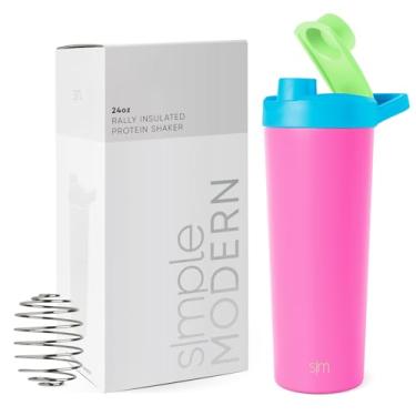 Imagem de Simple Modern Coqueteleira de aço inoxidável com bola de 680 g | Copo isolado de metal para misturas de proteína, shakes e pré-treino | Coleção Rally | 80s Mix