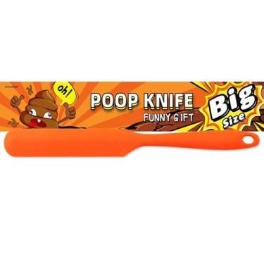 Imagem de Artreeiger Big Poop Knife Gag Gifts, faca de corte de cocô de 30 cm de comprimento, brincadeiras de silicone, presentes engraçados para troca de presentes de elefante branco, meias de Natal