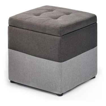 Imagem de Banqueta de armazenamento Banqueta para os pés, Banqueta para os pés Banqueta de armazenamento Sala de estar Sofá Vestir Sapatos Estofados Descanso para os pés Cadeira pequena Assento Apoio para os pé