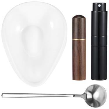 Imagem de Conjunto de copo dosador de grãos de café e frasco de spray de 10 ml, bandeja dosadora de café de cerâmica com ferramentas de distribuição de café expresso e colher reutilizável copo medidor de grão