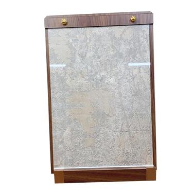 Imagem de oshhni Suporte de exibição de arte de unha, ferramenta de manicure, mesa versátil, portátil, placa de exibição de amostra de ponta de unha de madeira, Cinza, L