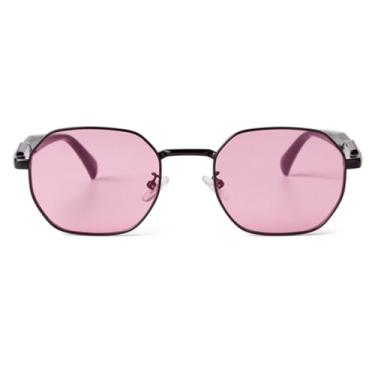 Imagem de VFDHN Óculos de sol retrô hexagonal feminino e masculino, armação de metal com proteção UV400 (6)
