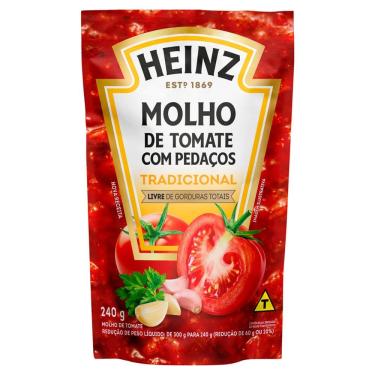 Imagem de Molho de Tomate Heinz com Pedaços Tradicional Sachê 240g