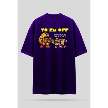 Imagem de Camiseta Oversized Shatark Pac Man - Roxo-Masculino
