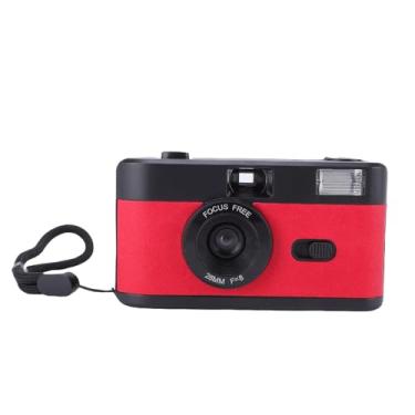 Imagem de Luqeeg Câmera de Filme 35MM, Reutilizável, Leve, Retro, Flash Integrado, Câmera para Estudantes, Alimentada Por Bateria para Fotografia, Filme e Pilhas AAA Não Inclusas (Vermelho preto)
