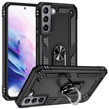 Imagem de SORAKA Capa para Samsung Galaxy S22 5G com suporte para anel Capa Slim Fit de TPU macio Capa Samsung Galaxy S22 5G com placa de metal para suporte magnético de telefone para carro