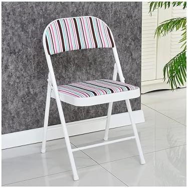Imagem de NEWCES Cadeira dobrável estofada cadeira dobrável portátil para ambientes internos sem braços cadeira para eventos em casa, escritório, hotel, restaurante, assento de jantar acolchoado, 150 kg, forte e resistente