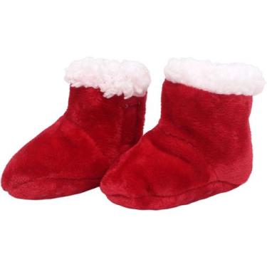 Imagem de Pantufas Sapatinho Vermelho Inverno Para Bebês 0 a 12 Meses - Gici Imp