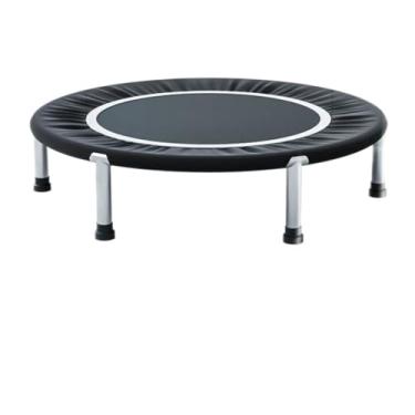 Imagem de Cama Elástica com Aro de Reforço Suporta 200kg Jump Trampolim Mini Cama Elástica Fitness 1 metro(Preto)