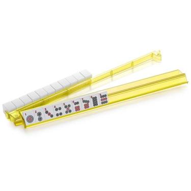 Imagem de Prateleiras de Mahjong em acrílico amarelo Suncle com botões, 4 unidad