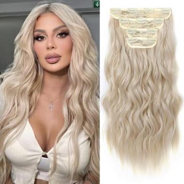 Imagem de Extensões de cabelo REECHO HE001 Natural Sintético Loiro 200g