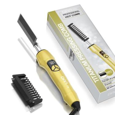 Imagem de Pente de alisamento elétrico de titânio Hot Comb para perucas, pentes 
