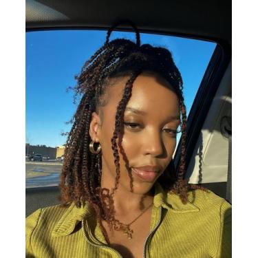 Imagem de Cabelo de crochê ZRQ Micro Twist 30 cm Ombre Brown 9 pacotes