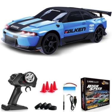 Imagem de RC Drift Car Everbigmai escala 1:24 4WD 15KM/H com luzes LED
