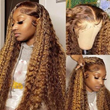 Imagem de Perucas frontais de renda Pizazz Ombre Highlight HD 180 Density 30cm