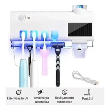 Imagem de Suporte Dispenser Automático De Pasta Dente Esterilizador Uv