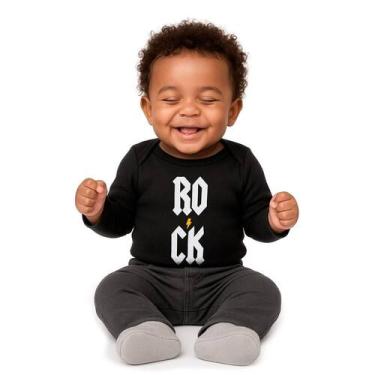 Imagem de Body Bebê Manga Longa Rock Estilo ACDC Preto - Art Rock, GG