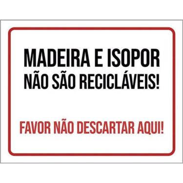 Imagem de Kit 3 Placas Madeira Isopor Não Sâo Recicláveis 36X46