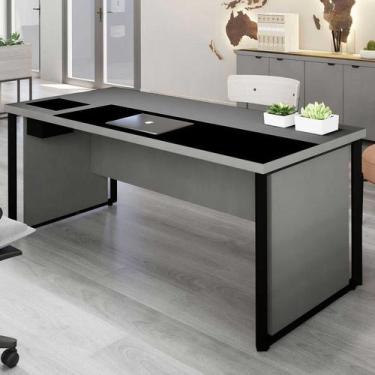 Imagem de Mesa Executiva para Escritório Diretor 200cm com Caixa de Tomadas Port