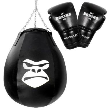 Imagem de Saco De Pancada Profissional Gota Drop Gorilla + Luva Boxe Comemorativa Boxing Since 2011 Gorilla-Unissex
