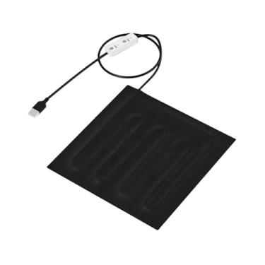 Imagem de Dualoai Almofada de aquecimento para répteis, almofada de aquecimento elétrica USB, tapete de para terrário, para papagaios, sapos, caranguejos eremitas, 22cmx22cm