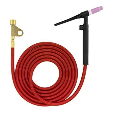 Imagem de Série 17FV - 150 Amp - Refrigerado a ar - Tocha TIG de cabeça flexível com válvula - Cabo SÜAFlex de 7,6 m, 1 peça - Conector de pino