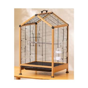 Imagem de Gaiola de pássaro, gaiola de pássaro, papagaio, casa de campo, horizontal, de seda, bonita e fácil de limpar, ninho de pássaro