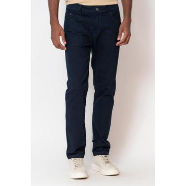 Imagem de Calça Sarja Masculina Slim Polo Wear Azul Escuro, Azul escuro, 38