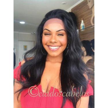 Imagem de Peruca Lace Front Cabelo Humano 50 cm - Helena - Cia dos Cabelos