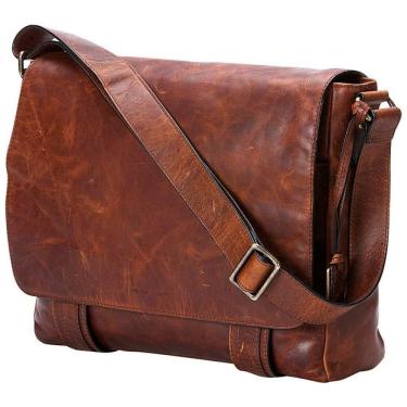 Imagem de Bolsa Maleta de Couro Unissex para Laptop, Conhaque, FRYE, Marrom