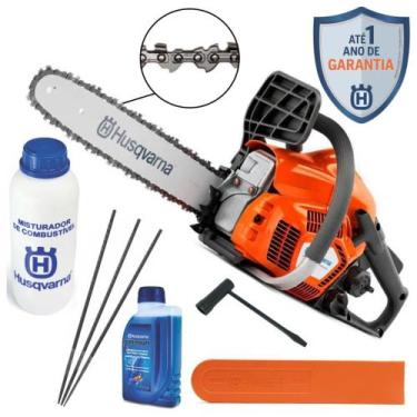 Imagem de Motosserra Husqvarna 120 35cc Com Kit óleo Misturador e Lima