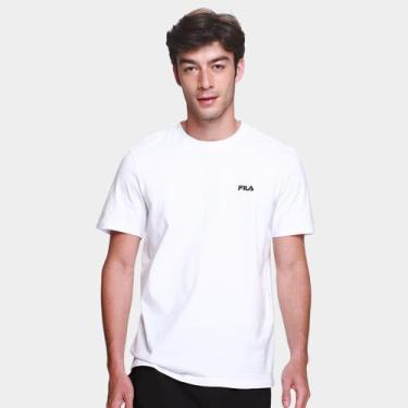 Imagem de Camiseta Fila Classic Masculina, Off white, Preto, G