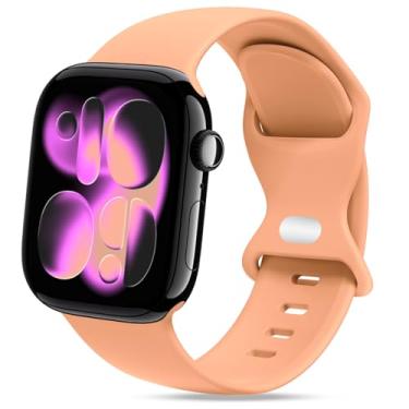 Imagem de STG Sport Pulseira de relógio compatível com Apple Watch SE séries 7/6/5/4/3/2/1 de 38 mm, 40 mm, 41 mm, 42 mm, 44 mm e 45 mm, compatível com Apple Watch SE séries 7/6/5/4/3/2/1 (38/40/41 mm, melão),