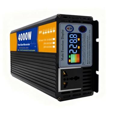 Imagem de Inversor de Alta Potência para Uso Doméstico e Exterior 4000W Onda Senoidal Pura Inversor de Energia DC12V - 72V para AC 110V 220V,24v to 110v