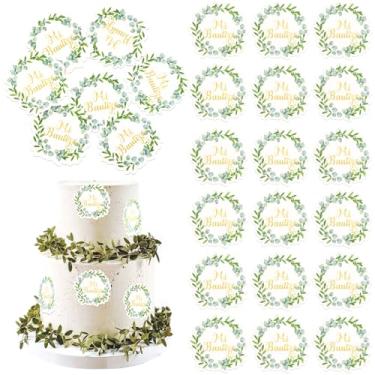 Imagem de 60 Pack Edible God Bless Religious Cupcake Toppers Faith Cake Toppers Rice Paper Wafer Paper Cupcake Picks for First Holy Communion Baptism Baby Shower Kids Birthday Cake Decorations Style 2