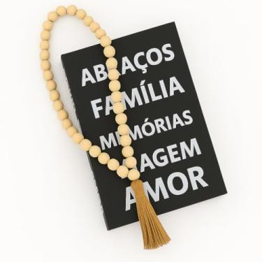 Imagem de Conjunto 2 Peças Caixa Decorativa Colar de Mesa Boho Rustico Design Moderno