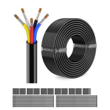Imagem de Fio elétrico NAOEVO 18 Gauge 5 Condutor 18 AWG PVC 30m