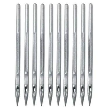 Imagem de 10 agulhas p/ maq de sacaria rafia boca de saco dnx1 200/25 - LANMAX