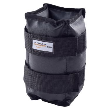 Imagem de PAR DE CANELEIRAS DE PESO (TORNOZELEIRAS) PRETAS - 6 KG