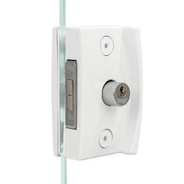 Imagem de Fechadura Blindex Porta Vidro Correr 3530 Va Completa Branco - AL
