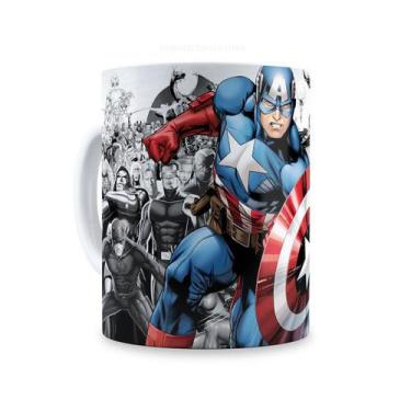 Imagem de Caneca de Ceramica Capitão América 004 325 ml - Pomps Geek