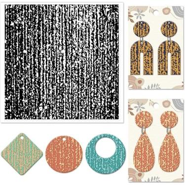 Imagem de Conjunto de lençóis de textura de argila de polímero, 140 x 140 x 3 mm, cortador de tapete de textura de argila de borracha a laser, boho, rolo de textura em relevo, ferramentas DIY para joias