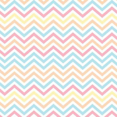Imagem de Tecido Tricoline Estampa Digital Chevron Candy Colors - Peripan - 50 x