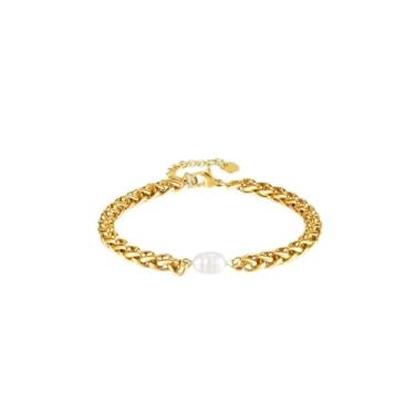 Imagem de Pulseira de aço inoxidável para mulheres e homens - Design de corrente de elos premium, adequada para uso diário e camadas com outros acessórios, Size 1, Aço inoxidável, Sem Pedra Preciosa