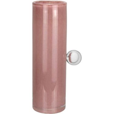 Imagem de Vaso Decorativo Redondo Com Alça Esfera Vidro 32x10x10 Lilás