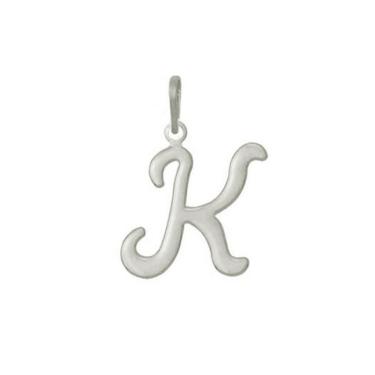 Imagem de pingente letra k media lisa