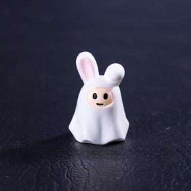 Imagem de 1 miniatura, enfeites de fantasma de Halloween, mini figuras de paisagem para jardins de fadas, terrários, decoração de mesa e festa, coelho, pequeno