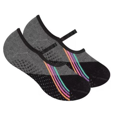 Imagem de Meia Selene Sapatilha Pilates Antiderrapante Feminina